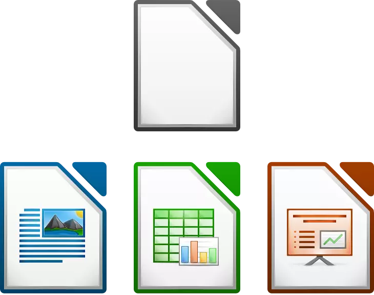 El guardián de los cristales - Logos de algunos de los programas de LibreOffice